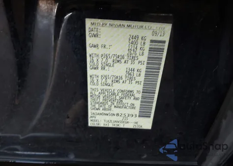 2013 Nissan Xterra Pro-4X from USA, damaged, VIN 5N1AN0NW5DN825393